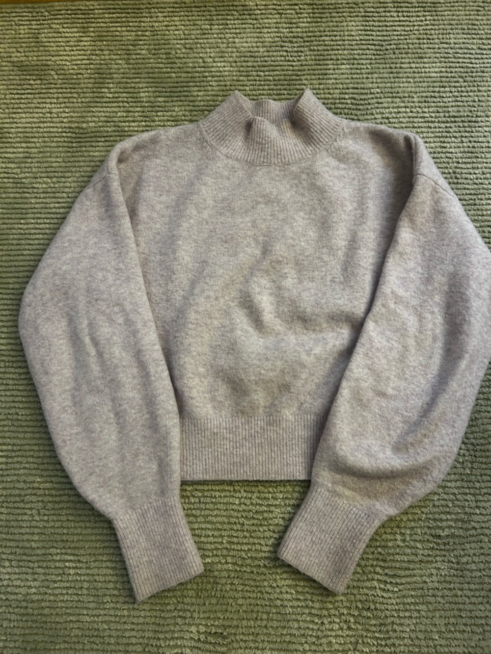 & Other Stories Light Purple Mock Neck Sweater